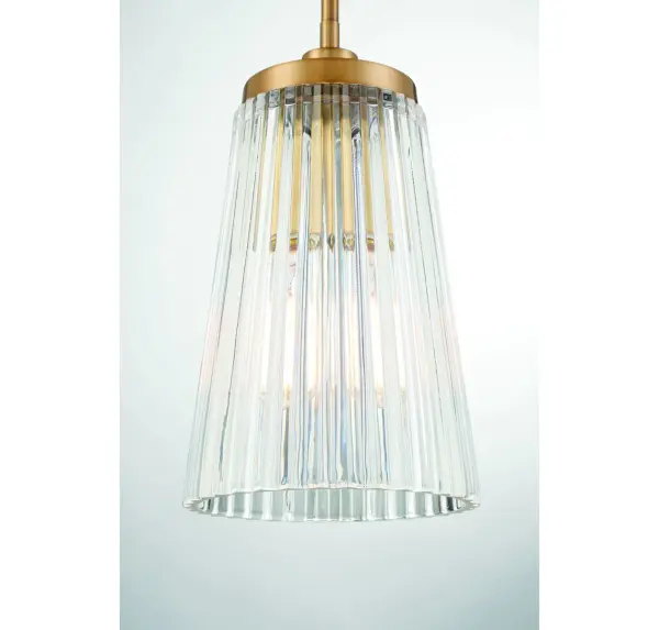 Chantilly One Light Pendant in Warm Brass - Image 5
