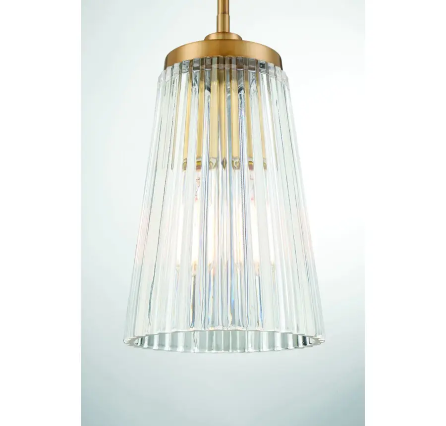 Chantilly One Light Pendant in Warm Brass - Image 5