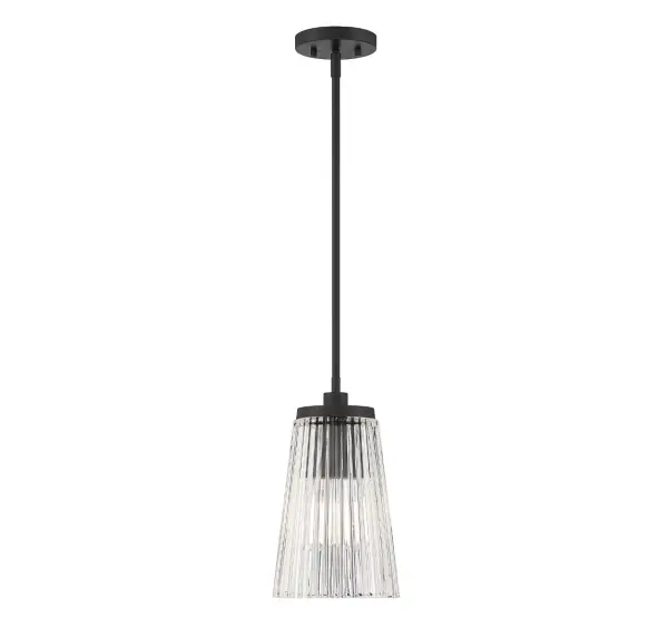 Chantilly 1-Light Pendant in Matte Black - Image 1