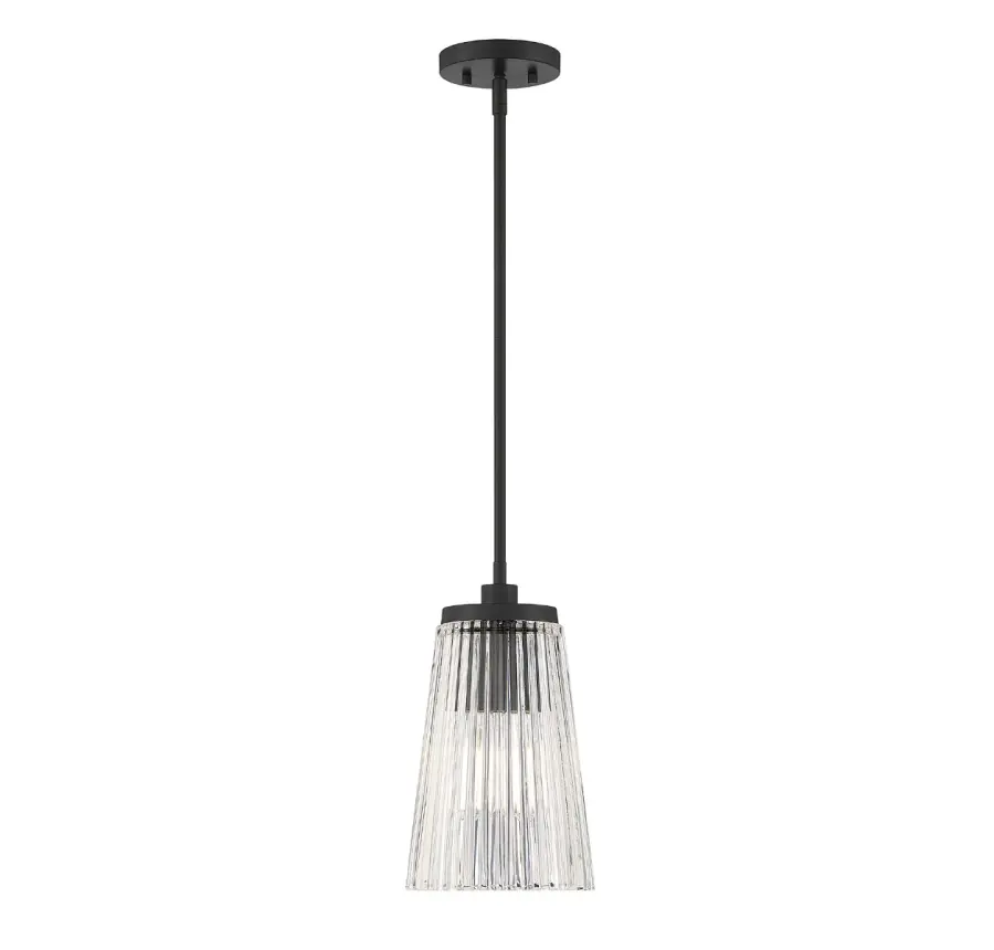 Chantilly 1-Light Pendant in Matte Black - Image 1