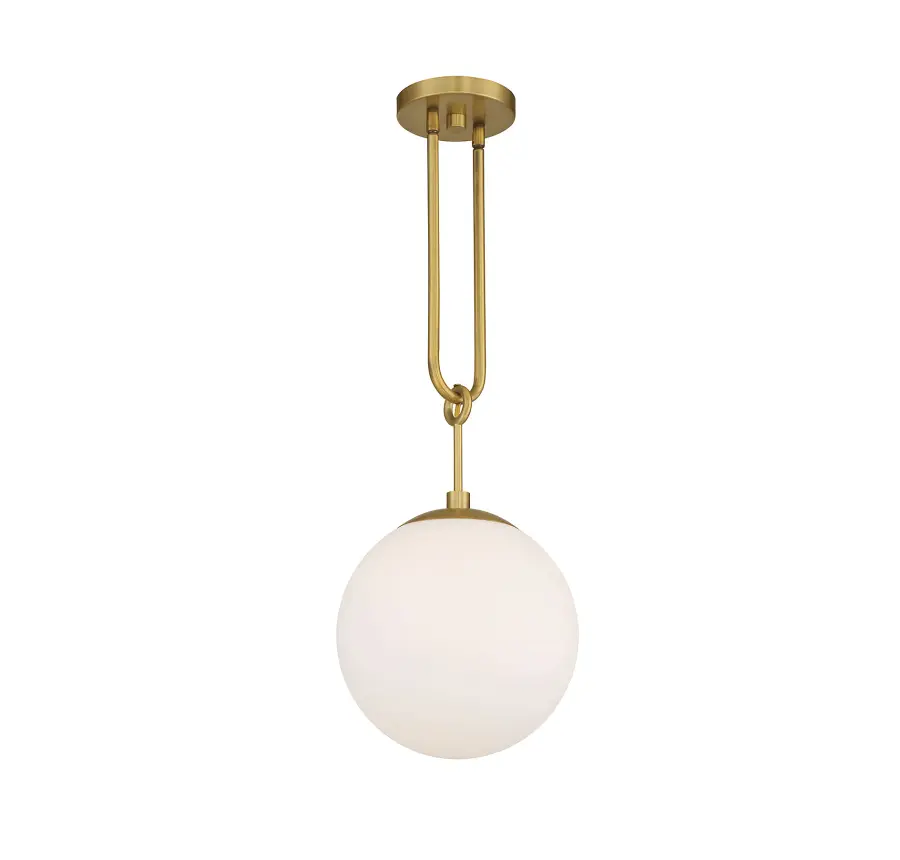 Becker 1-Light Pendant in Warm Brass - Image 3