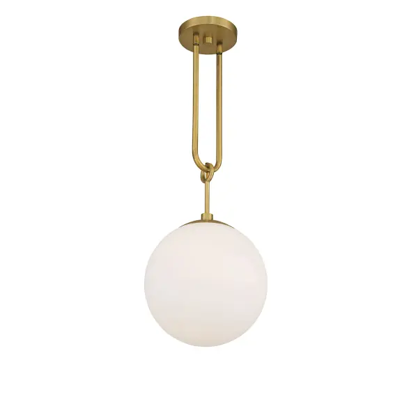 Becker 1-Light Pendant in Warm Brass - Image 4