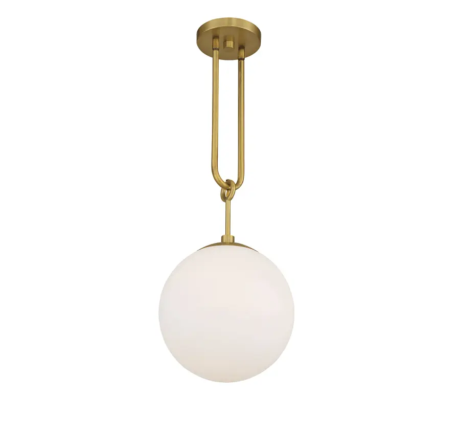 Becker 1-Light Pendant in Warm Brass - Image 4