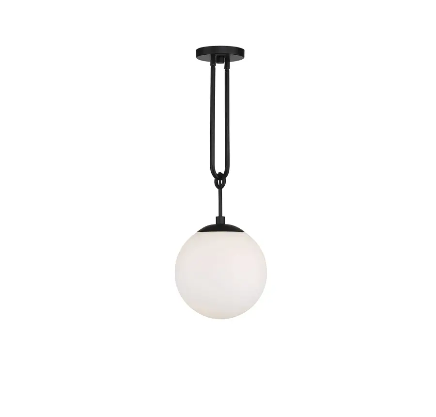 Becker One Light Pendant in Matte Black - Image 1