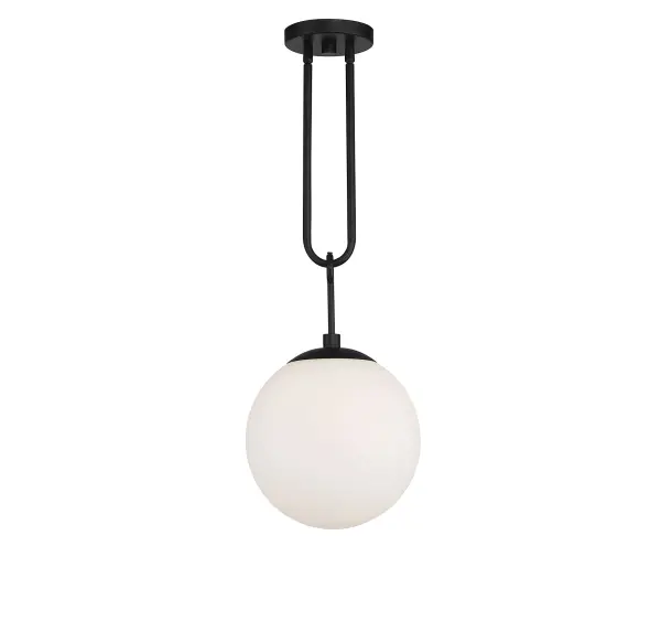 Becker One Light Pendant in Matte Black - Image 5