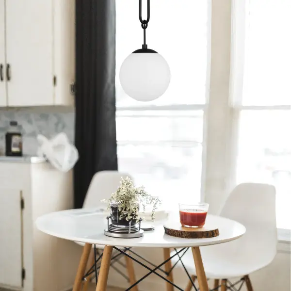 Becker One Light Pendant in Matte Black - Image 7