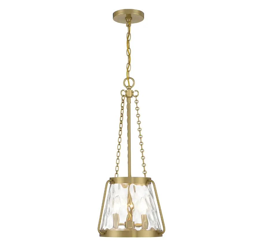 Crawford Three Light Pendant in Warm Brass - Image 1