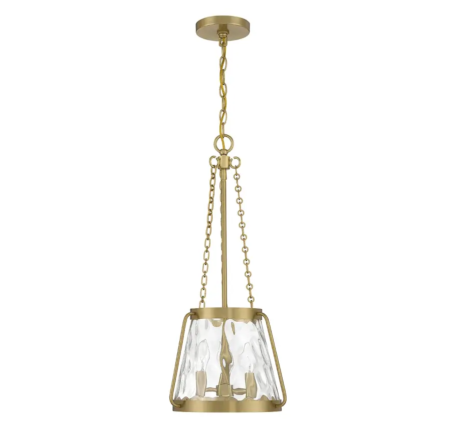 Crawford Three Light Pendant in Warm Brass - Image 2