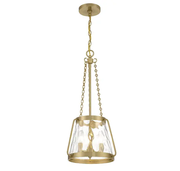 Crawford Three Light Pendant in Warm Brass - Image 3