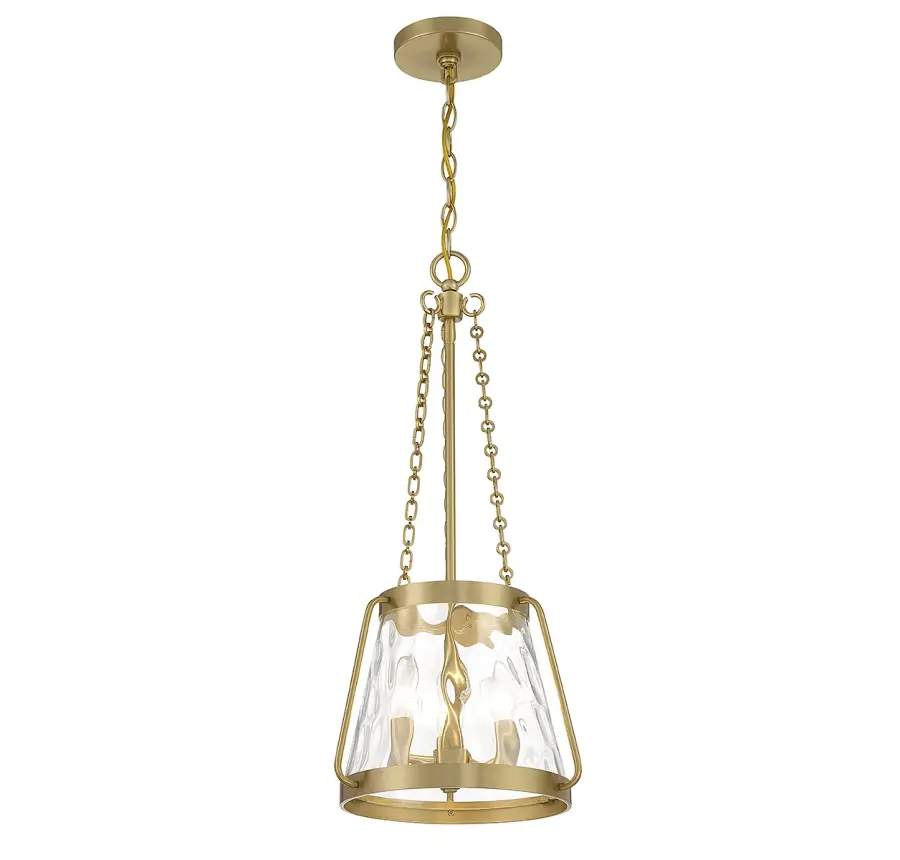 Crawford Three Light Pendant in Warm Brass - Image 3