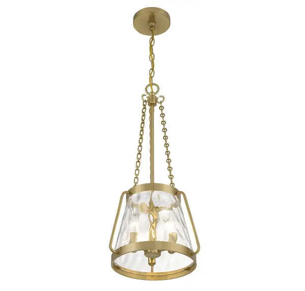 Crawford Three Light Pendant in Warm Brass - Image 4