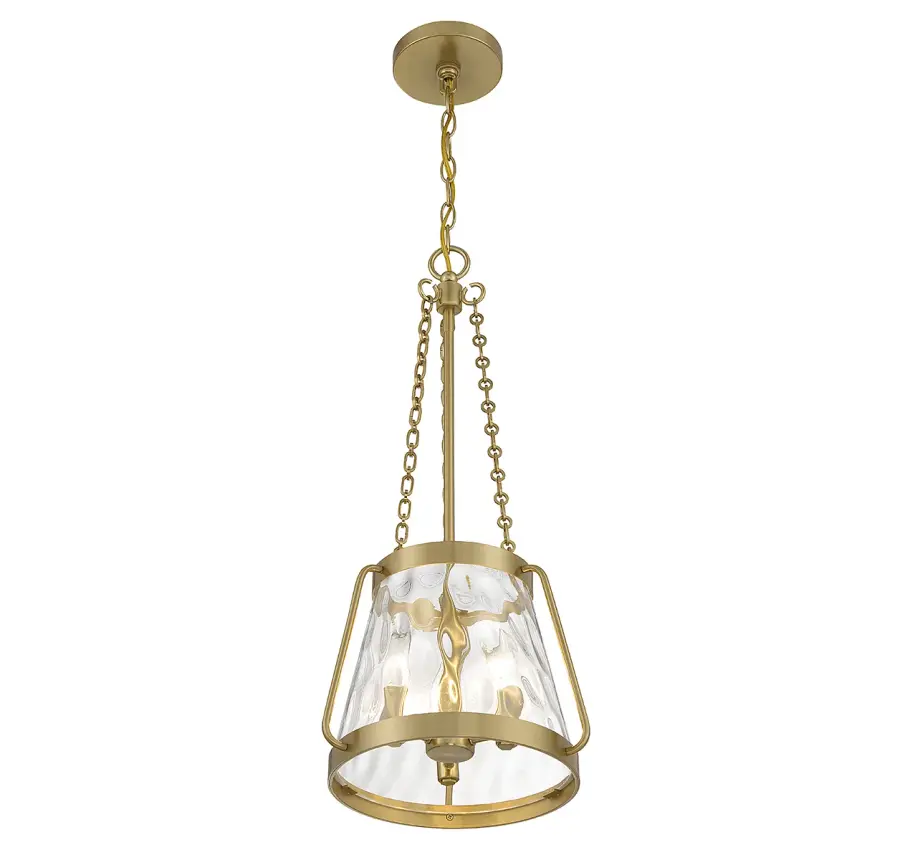 Crawford Three Light Pendant in Warm Brass - Image 4