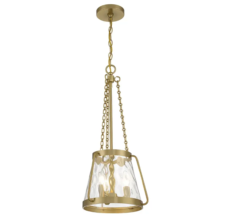 Crawford Three Light Pendant in Warm Brass - Image 5