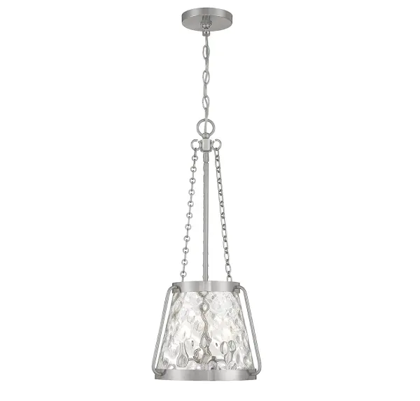 Crawford 3-Light Pendant in Satin Nickel - Image 1