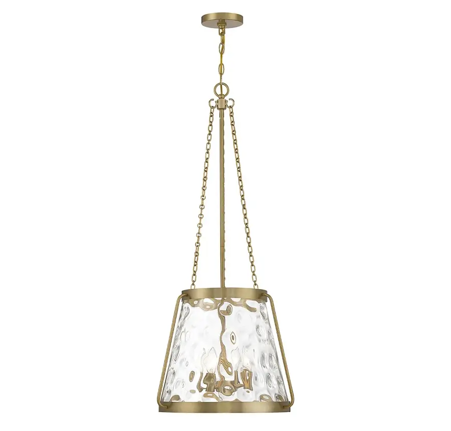Crawford Four Light Pendant in Warm Brass - Image 1