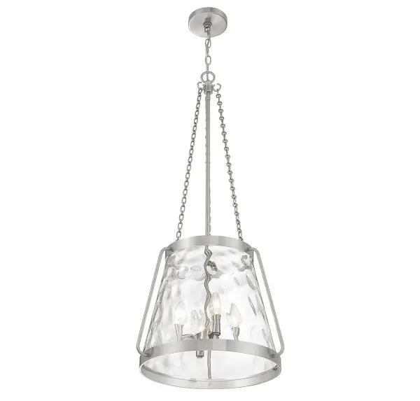 Crawford 4-Light Pendant in Satin Nickel - Image 4