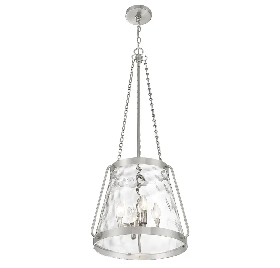 Crawford 4-Light Pendant in Satin Nickel - Image 4