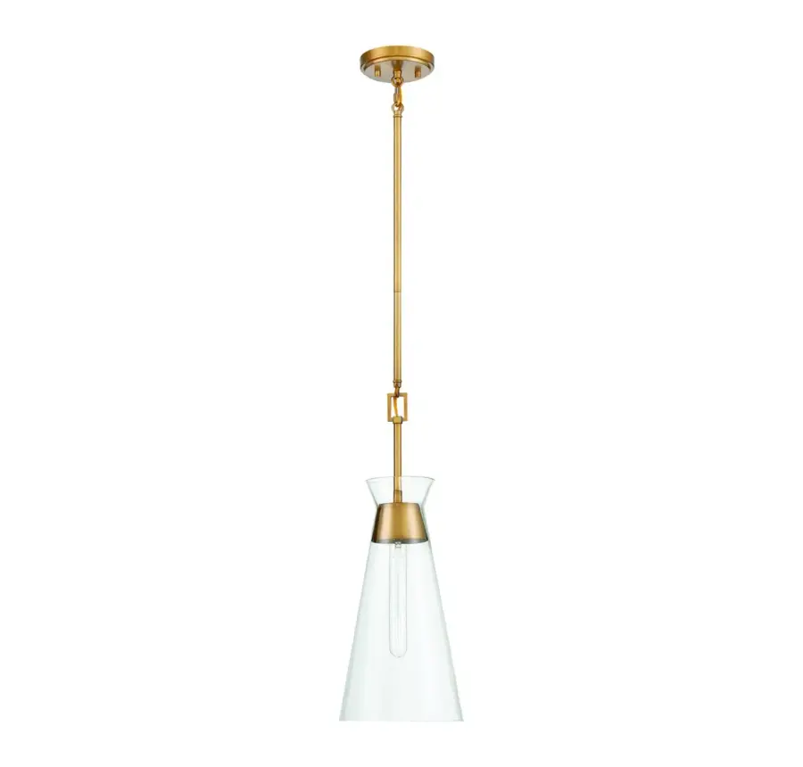Lakewood One Light Pendant in Warm Brass - Image 2