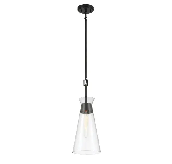 Lakewood 1-Light Pendant in Matte Black - Image 3