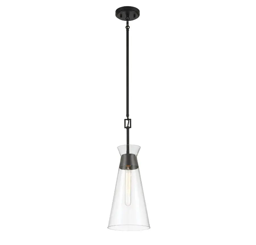 Lakewood 1-Light Pendant in Matte Black - Image 3