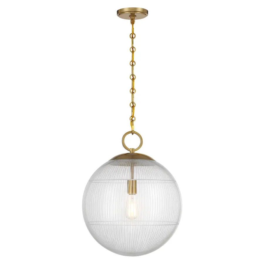 Cabot One Light Pendant in Warm Brass - Image 1