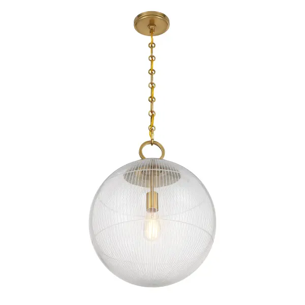 Cabot One Light Pendant in Warm Brass - Image 4