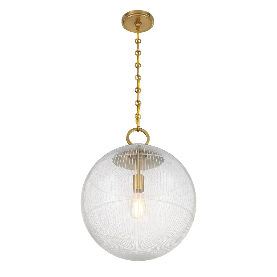 Cabot One Light Pendant in Warm Brass - Image 4