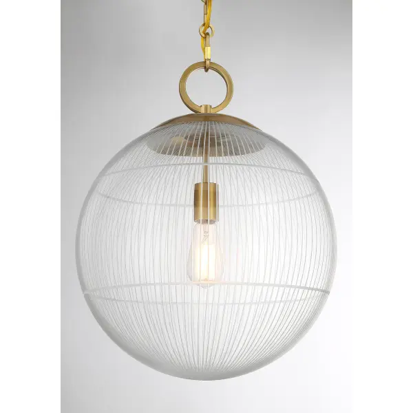 Cabot One Light Pendant in Warm Brass - Image 6