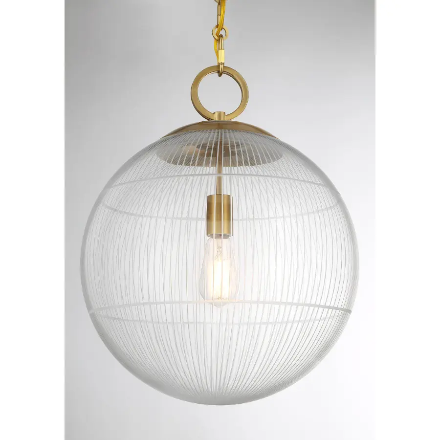 Cabot One Light Pendant in Warm Brass - Image 6