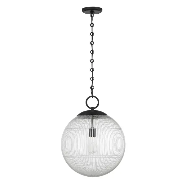 Cabot 1-Light Pendant in Matte Black - alternate view