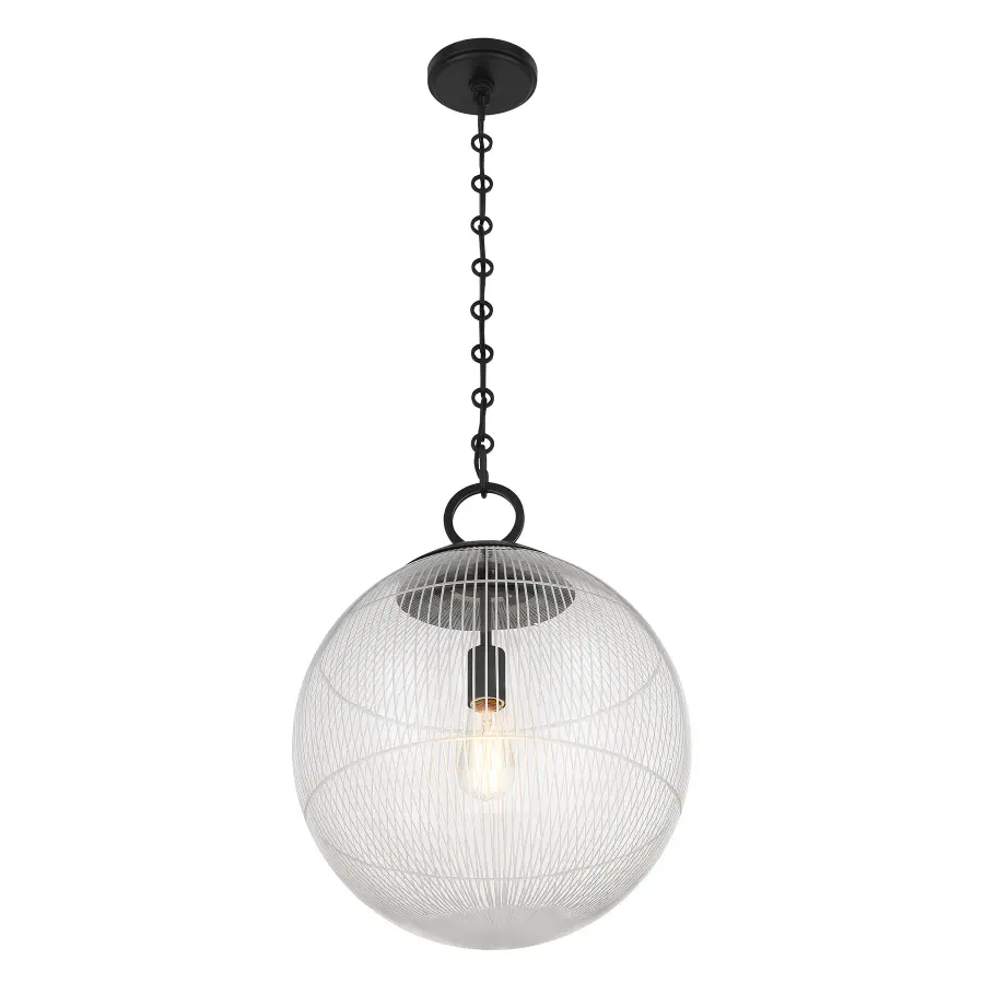Cabot 1-Light Pendant in Matte Black - Image 4