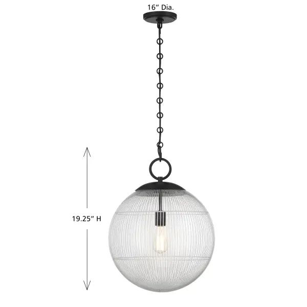 Cabot 1-Light Pendant in Matte Black - Image 7
