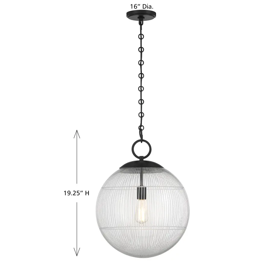 Cabot 1-Light Pendant in Matte Black - Image 7