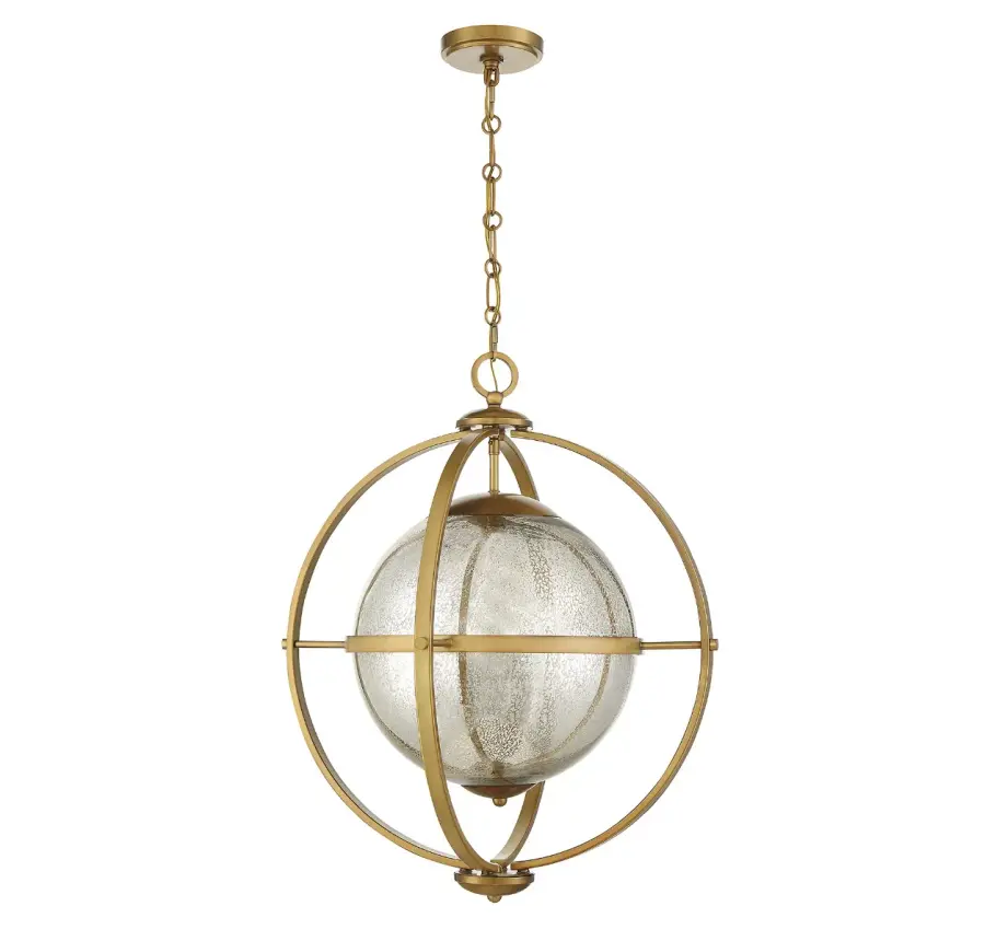 Pearl 3-Light Pendant in Warm Brass - Image 2