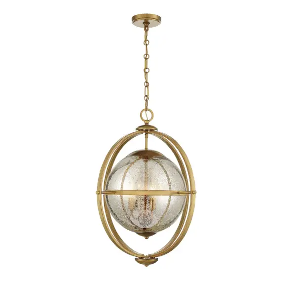 Pearl 3-Light Pendant in Warm Brass - Image 5