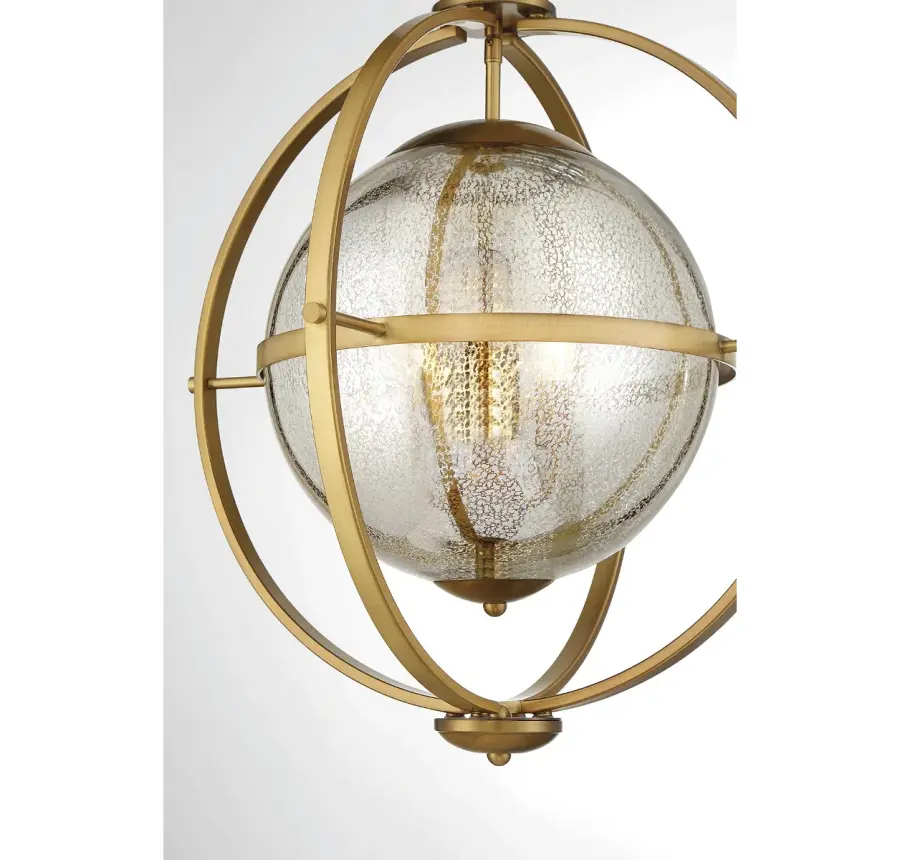 Pearl 3-Light Pendant in Warm Brass - Image 6