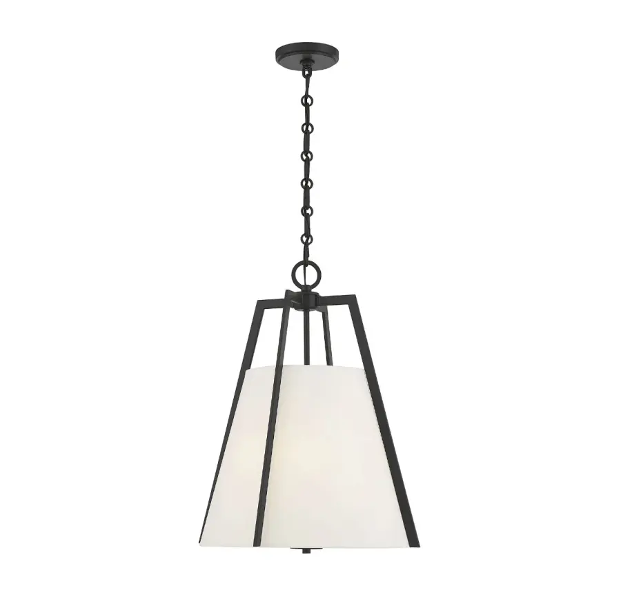 Mansfield 3-Light Pendant in Matte Black - Image 1