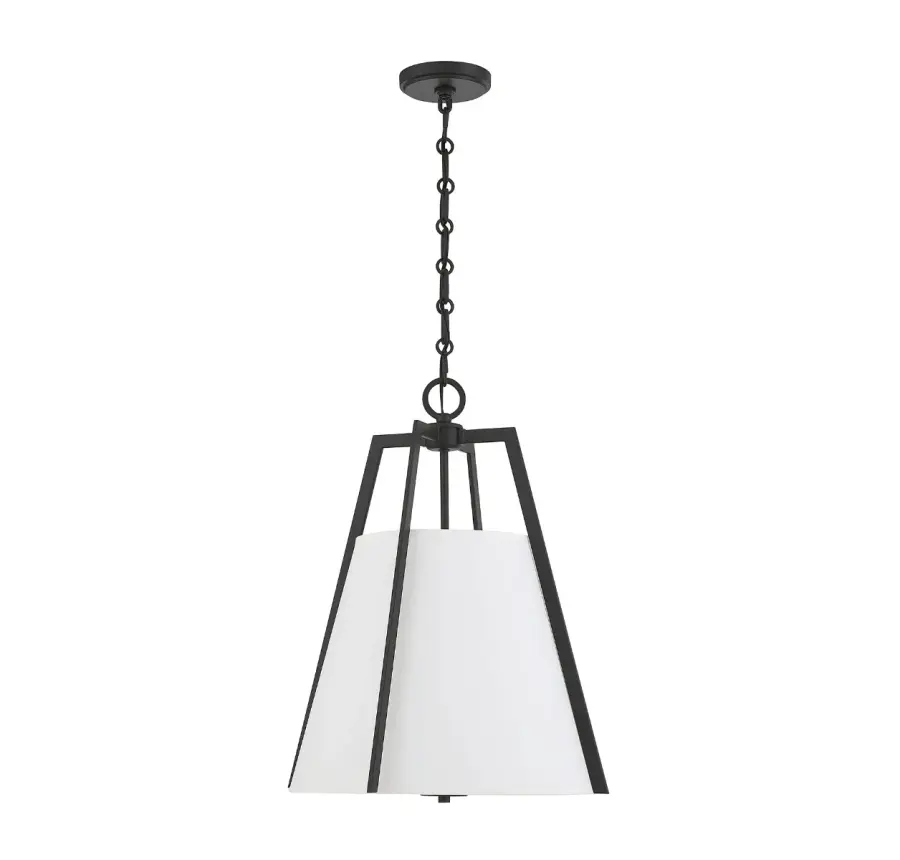 Mansfield 3-Light Pendant in Matte Black - Image 2