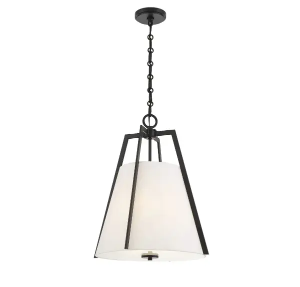 Mansfield 3-Light Pendant in Matte Black - Image 3