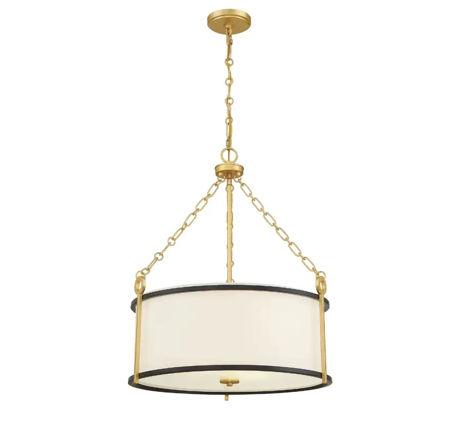 Kian 3-Light Pendant in Matte Black with True Gold - Image 3