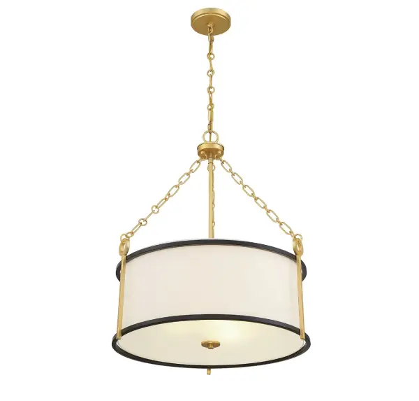 Kian 3-Light Pendant in Matte Black with True Gold - Image 4