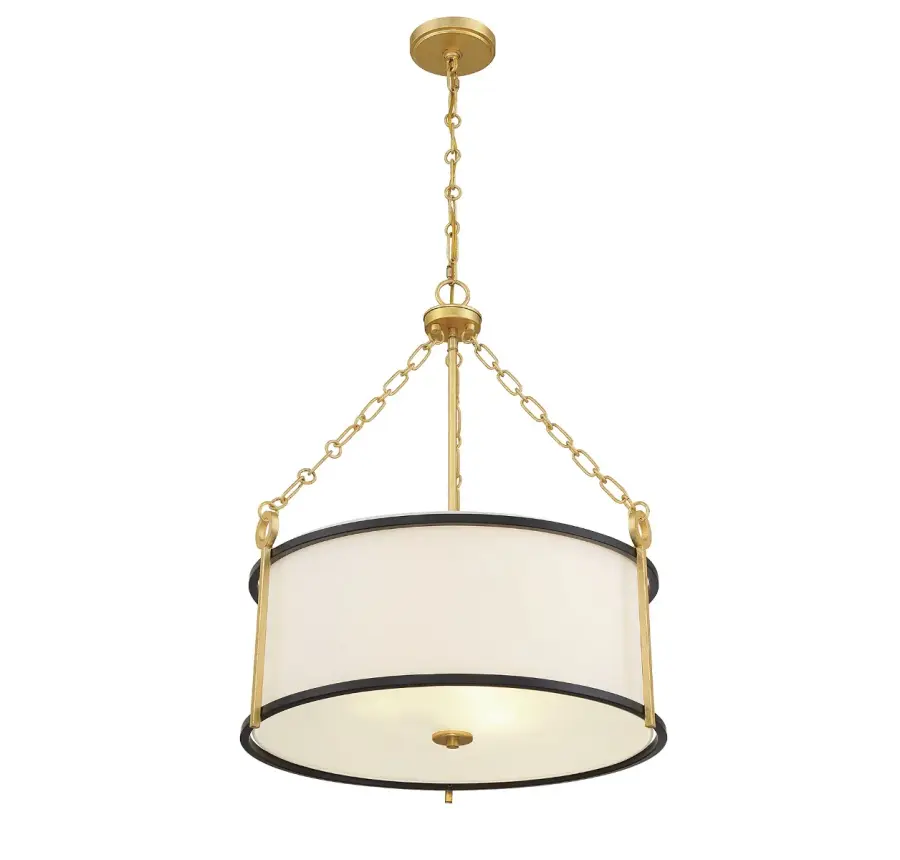 Kian 3-Light Pendant in Matte Black with True Gold - Image 4