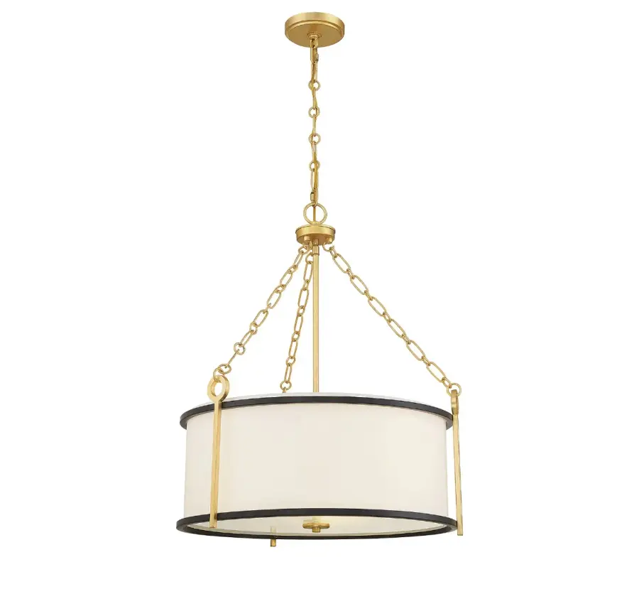 Kian 3-Light Pendant in Matte Black with True Gold - Image 5
