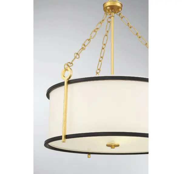 Kian 3-Light Pendant in Matte Black with True Gold - Image 6