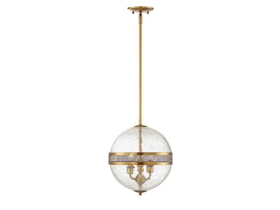 Stirling Three Light Pendant in Warm Brass - Image 1