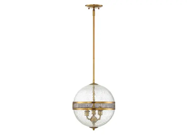 Stirling 3-Light Pendant in Warm Brass - alternate view