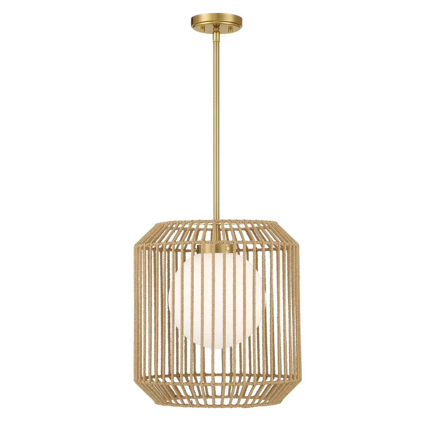 Pastis One Light Pendant in Warm Brass