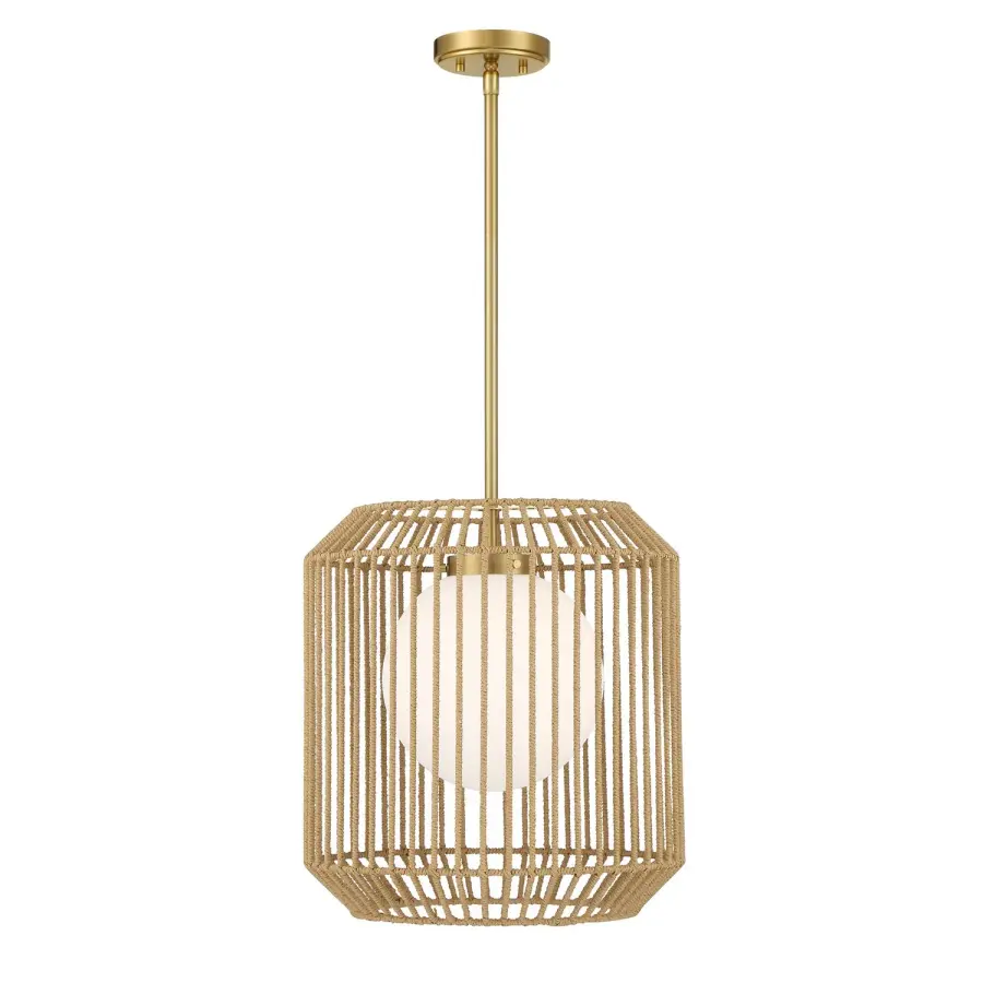 Pastis One Light Pendant in Warm Brass - Image 1