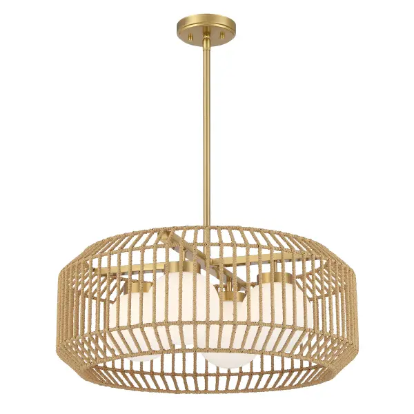 Pastis 4-Light Pendant in Warm Brass - Image 3