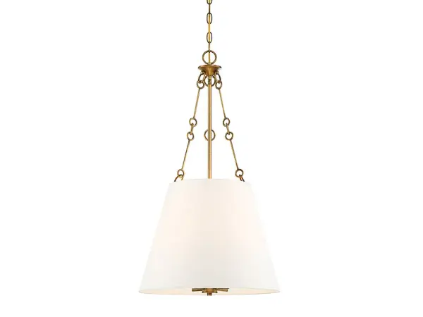 Austin Four Light Pendant in Warm Brass - Image 3